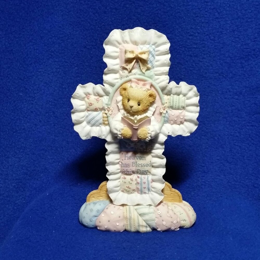 Cherished Teddies Heaven Has Blessed This Day Standing Cross 303208 Girl Version